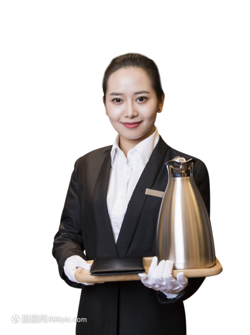 專業、細致、高效 現代會議中的女性茶水服務